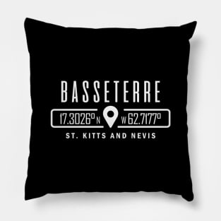 Basseterre, St Kitts and Nevis GPS Location Pillow