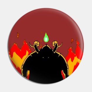 Silhouette of a demon Pin