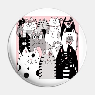 A Bunch of Cool Cats Pin