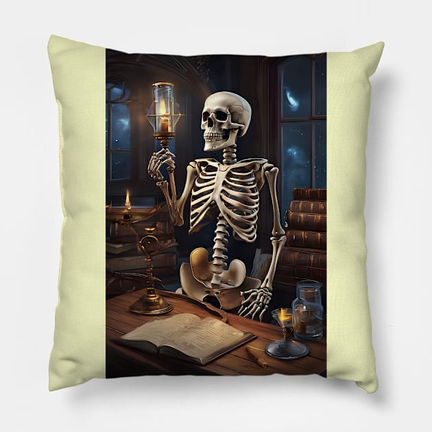 Doctor skeleton Pillow by Spaceboyishere