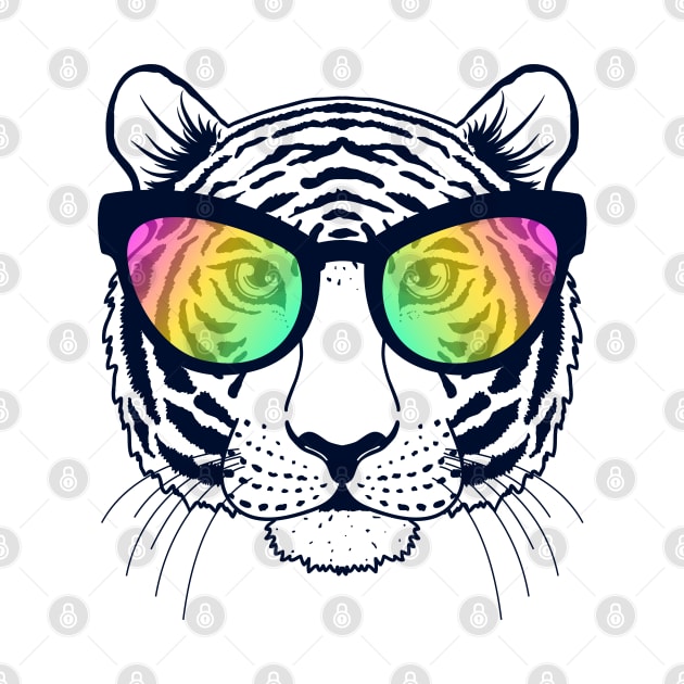 Tiger with sunglasses by WarmJuly
