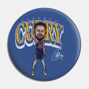 Steph Curry GSW Cartoon Pin