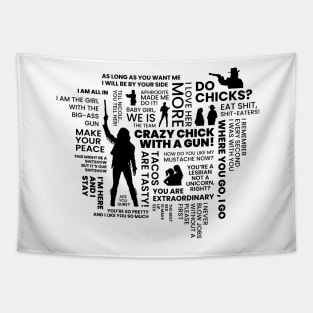 Wynonna Earp Quotes Word Cloud - Black Tapestry