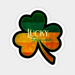 St. Patrick's Day Lucky Shamrocks Clover Design Magnet