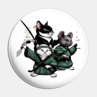 Gatos samurais Pin