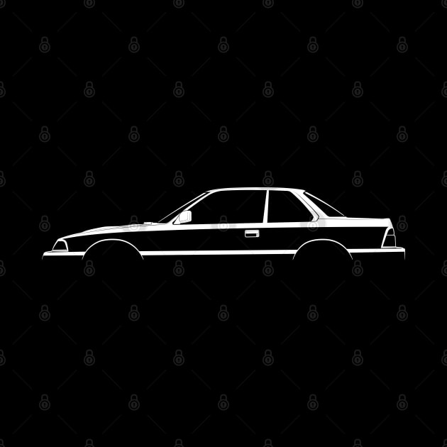 Honda Prelude (BA1) Silhouette by Car-Silhouettes