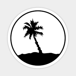 Palm tree on island Magnet