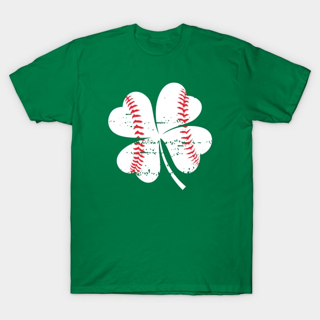 Distressed Shamrock Baseball Ball St Patricks Day Boys Men T-Shirt Distressed Shamrock Baseball Ball St Patricks Day Boys Men T-Shirt