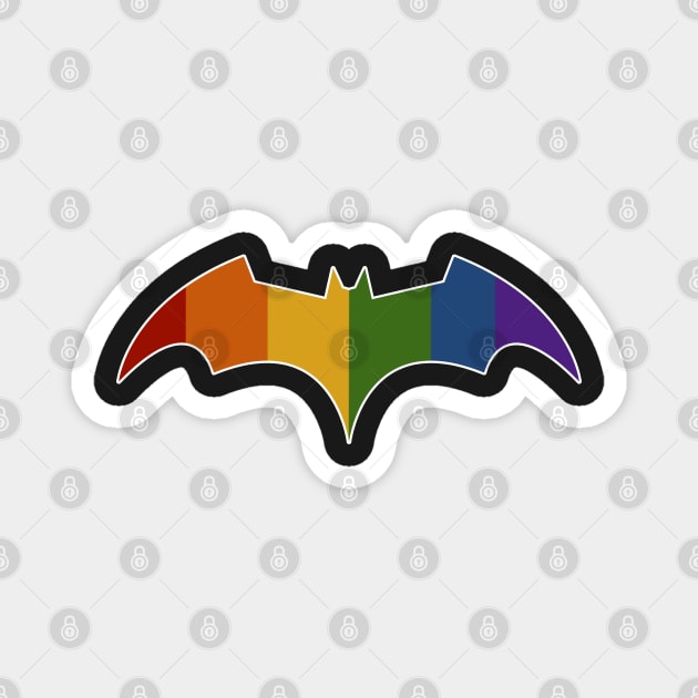 Batwoman - Pride Bat Symbol Magnet by VikingElf