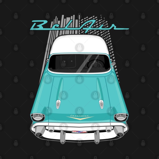 Chevrolet Bel Air 1957 - pinecrest green and white by V8social