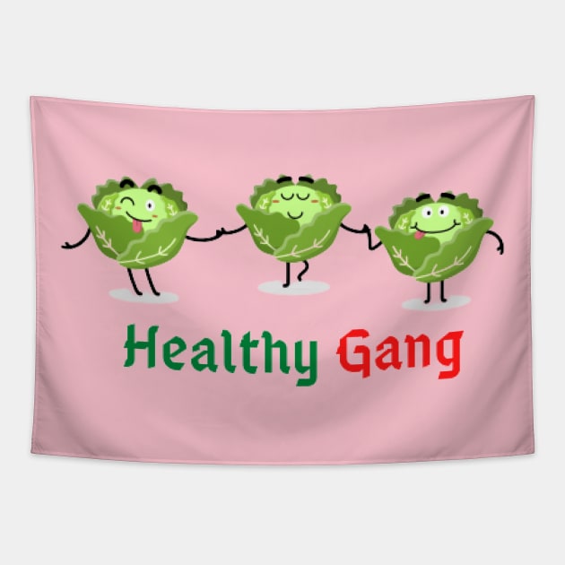 healthy gang Tapestry by houdasagna