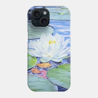 Dream Sequence - Water Lily Painting with Dragonfly Phone Case