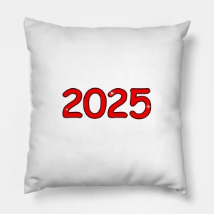 2025 number, new year, numeral, holiday, winter Pillow