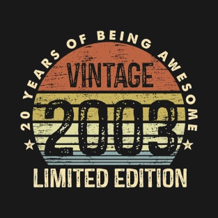 Vintage 2003 Limited Edition 20 Years Of Being Awesome T-Shirt