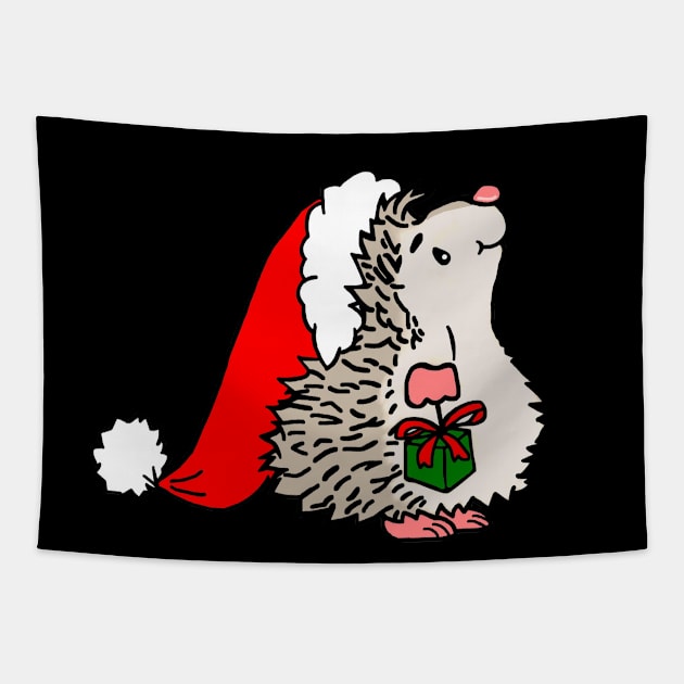 Santa Hedgehog Tapestry by imphavok