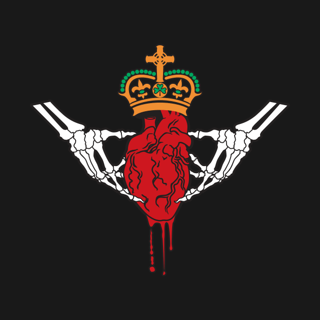 Gothic Horror inspired Claddagh with bleeding heart by PeregrinusCreative