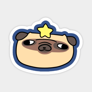 Star Pug Face Magnet