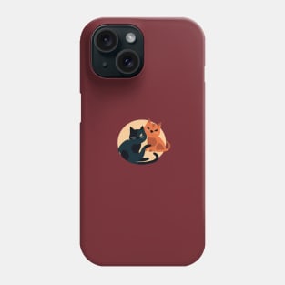 Black and orange cats Phone Case