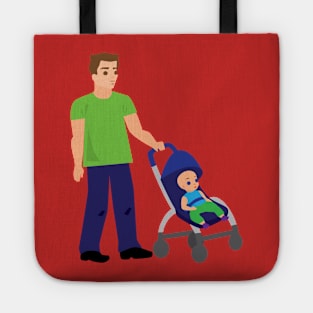 Dad with stroller Tote