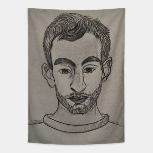 Portrait of Kompar, Pencil Sketch Tapestry