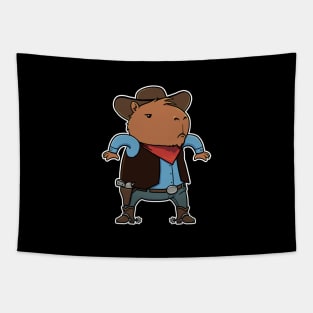 Capybara Cowboy Tapestry