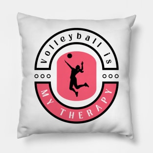 Volleyball is my therapy funny motivational design Pillow