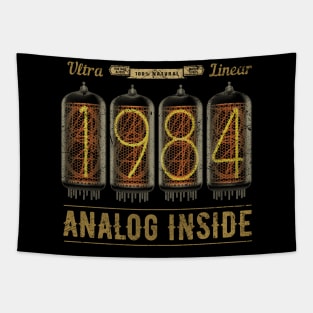 Vintage 1984 Analog Birthday Tapestry