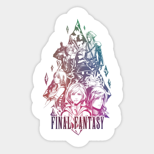 Hail Final Fantasy With Logo Fantasy Sticker Teepublic Au