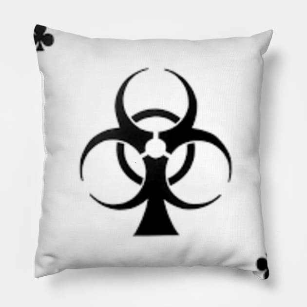 Ace of Clubs biohazard Pillow by Yamoos