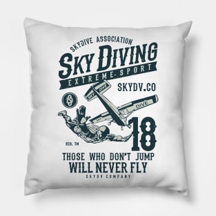 Sky Diving Extreme Sport Pillow