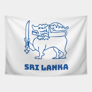 Sri Lanka flag lion with sword Tapestry