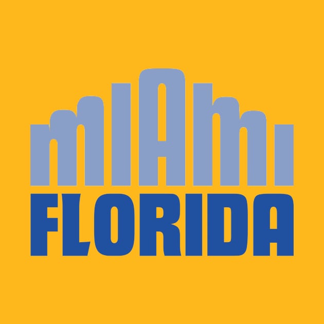 Miami Florida Souvenir Art Deco Architecture Typography Gift by peter2art