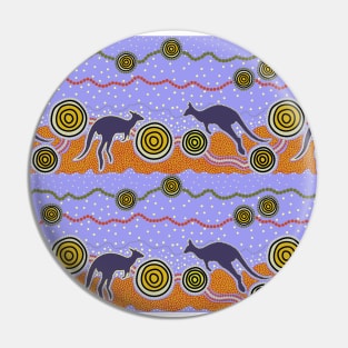 Aboriginal Art - Kangaroo Dreaming Pin