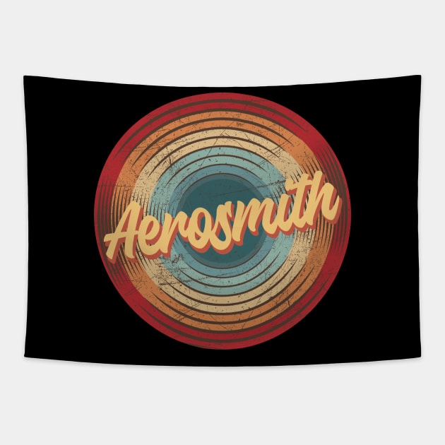 Aerosmith Vintage Circle Tapestry by musiconspiracy