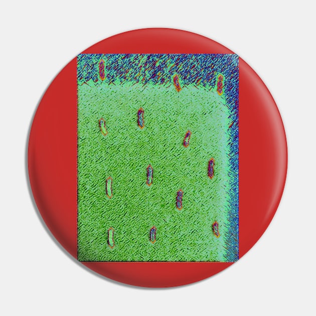 Fuzzy Green Dash Pin by Tovers