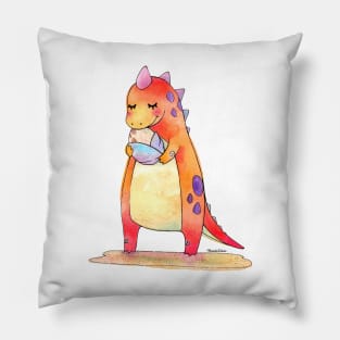 Cute Dino Mother & Baby Egg Pillow