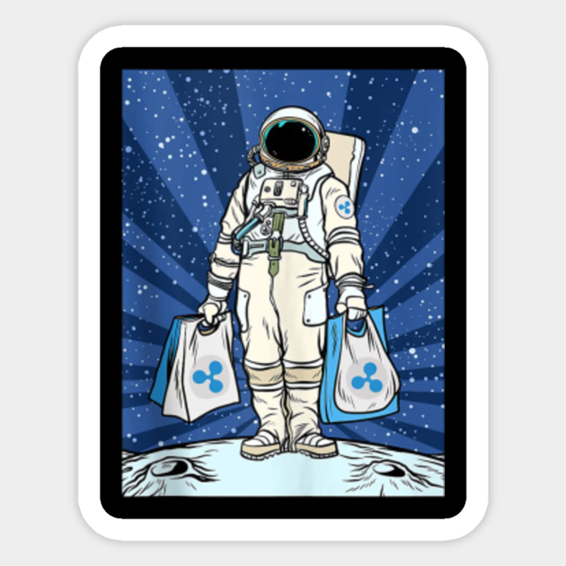 Xrp Ripple Cryptocurrency To The Moon Ripple Sticker Teepublic Au