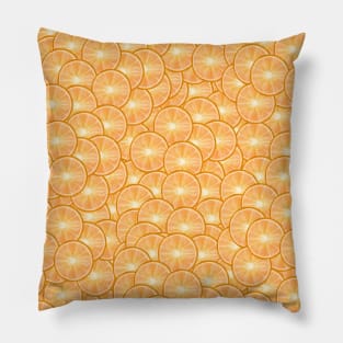 All Over Orange Citrus Slice Pattern Pillow