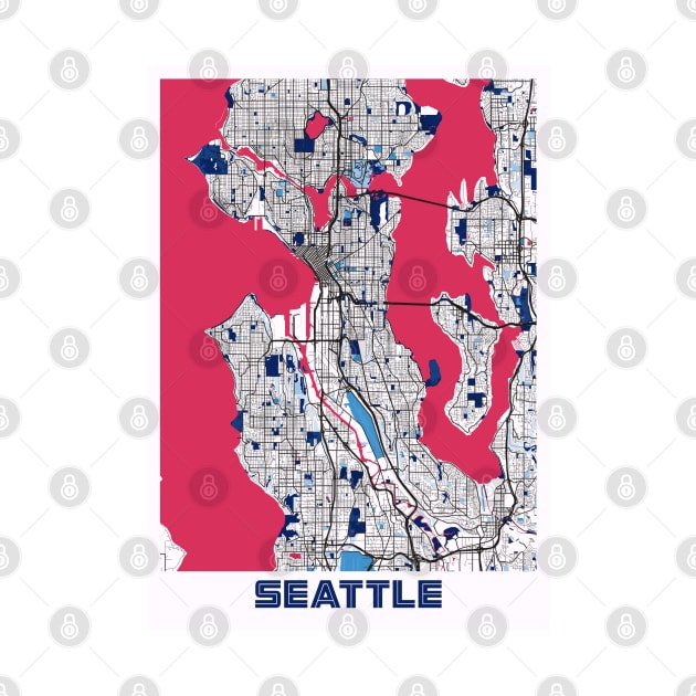 Seattle - United States MilkTea City Map by tienstencil