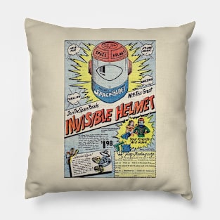 Retro invisible space helmet Pillow