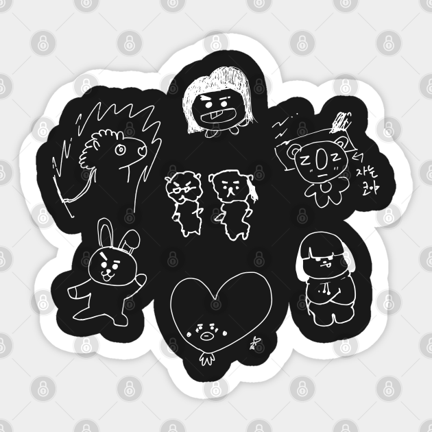 Featured image of post View 22 Bts Stickers Black And White