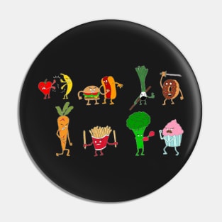 Food fight Pin