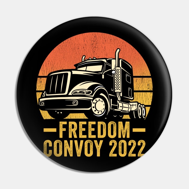 Support Freedom Convoy 2022 Canadian Truckers Pin by UniqueBoutiqueTheArt