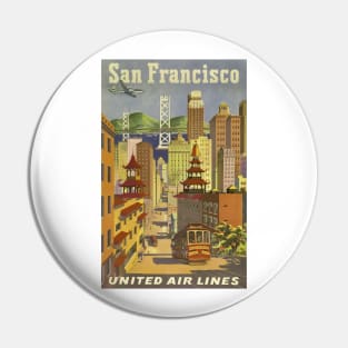 Vintage Poster San Francisco Airlines Pin