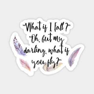 What if you fly? Feather whimsy. Magnet