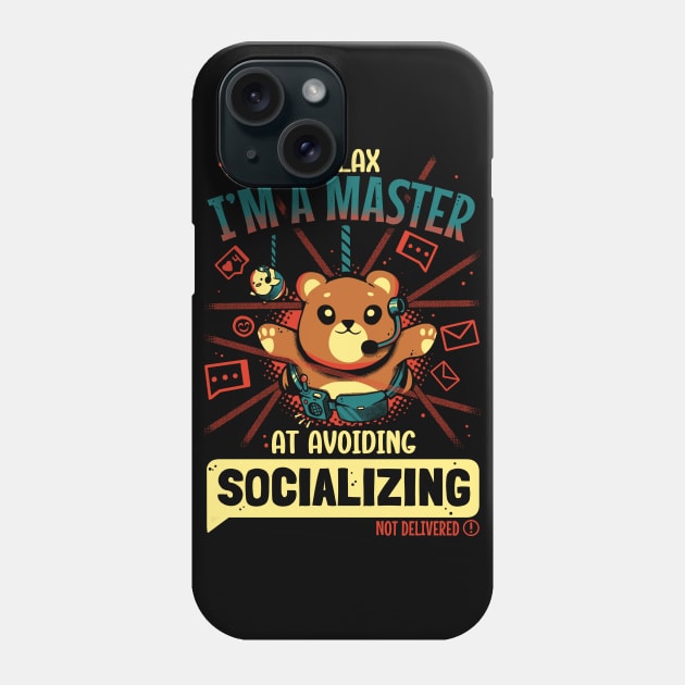 I Am a Master at Avoiding Socializing Phone Case by Heyra Vieira