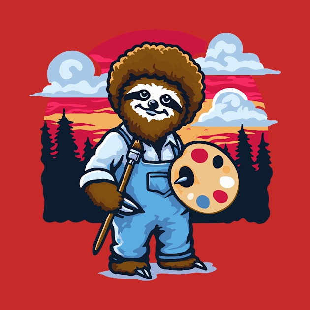 Sloth Painter Sunset by WPHmedia