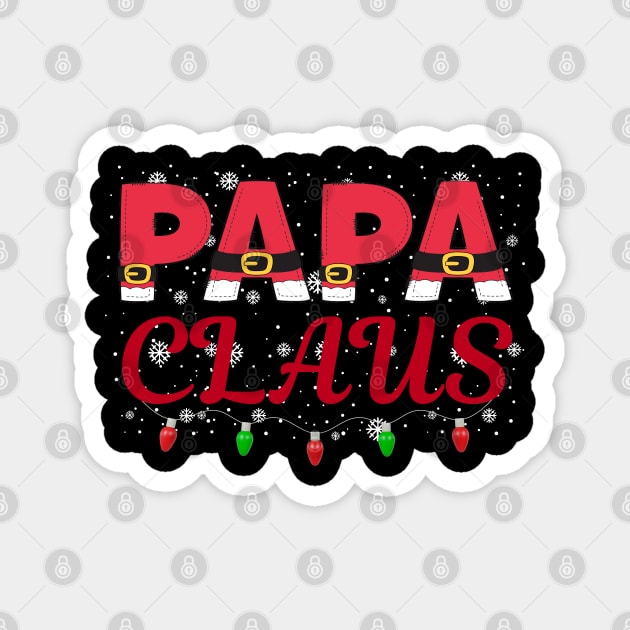 Papa Claus Santa Suit Christmas Dad Magnet by Creatifly Graphic Tees
