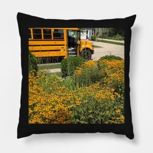 Back to School, school bus, first day of school Pillow