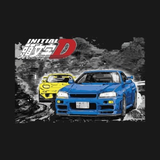 INTIAL D fd VS GTR R34 RX7 BATTLE ANIME T-Shirt